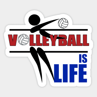 Volleyball is Life, Cute Volleyball Gifts Sticker